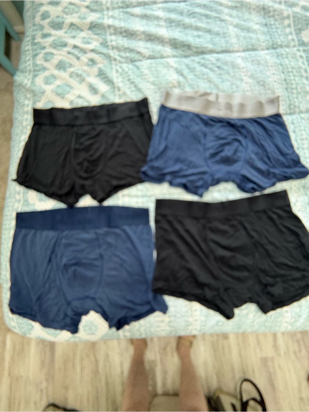 Tommy John Boxer Briefs in Black and Navy (4-Pack)
